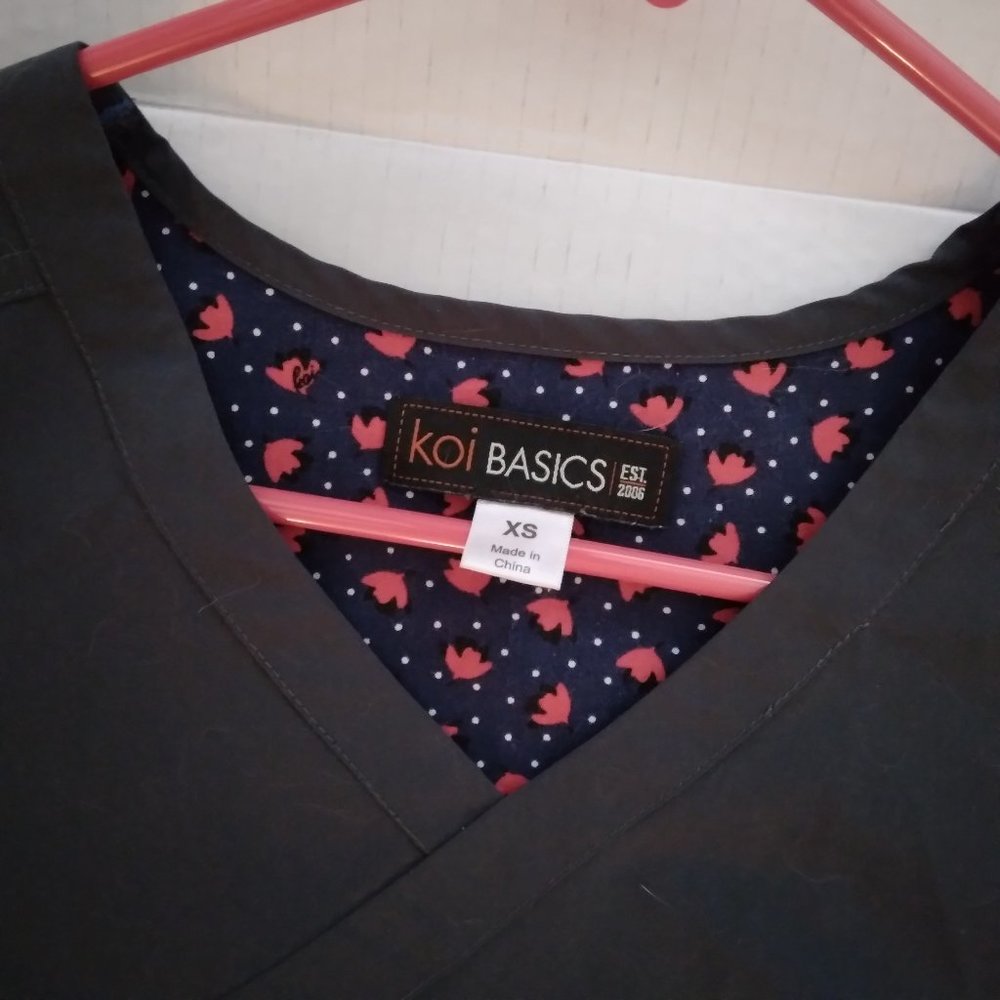 KOI Basic Scrubs, dark blue, XS top, S pants